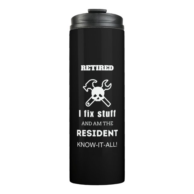 RETIREMENT Geschenk Männer Funny VATER GRANDPA HUS Thermosbecher (Vorderseite)