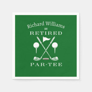 Retirement Golf Modernes Emblem Golf Clubs müde Serviette