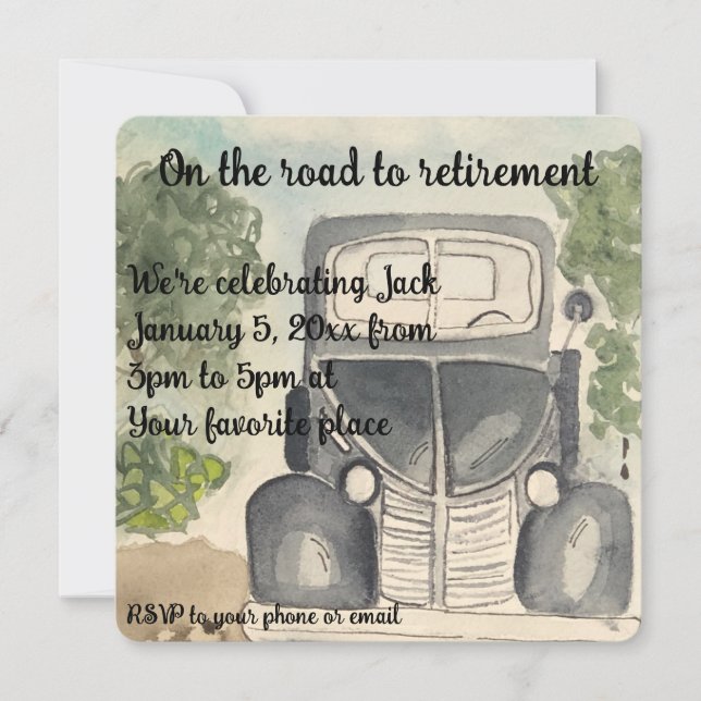 Retirement party invitation (Devant)