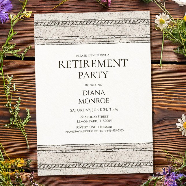 Retirement party invitation with elegant design einladung (Von Creator hochgeladen)