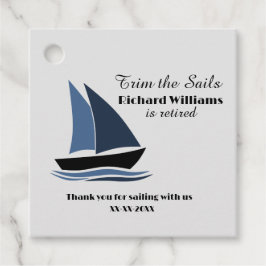 Retirement Party Nautical Sailing Theme Modern Geschenkanhänger