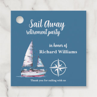 Retirement Party Sail Away Nautical Theme Geschenkanhänger