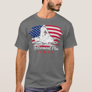 Retirement Plan Snow Ski Winter Snowmobile For Men T-Shirt