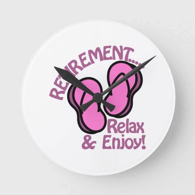 Retirement Runde Wanduhr (Vorderseite)