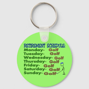 Retirement Schedule GOLFER Schlüsselanhänger