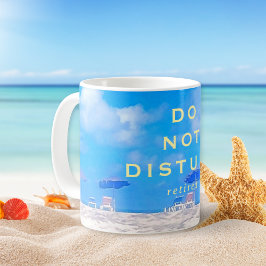Retirement Summer Beach Blue White Gift Kaffeetasse