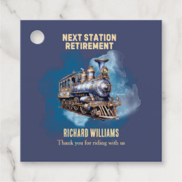 Retirement Travel Themed Train Next Station Party  Geschenkanhänger