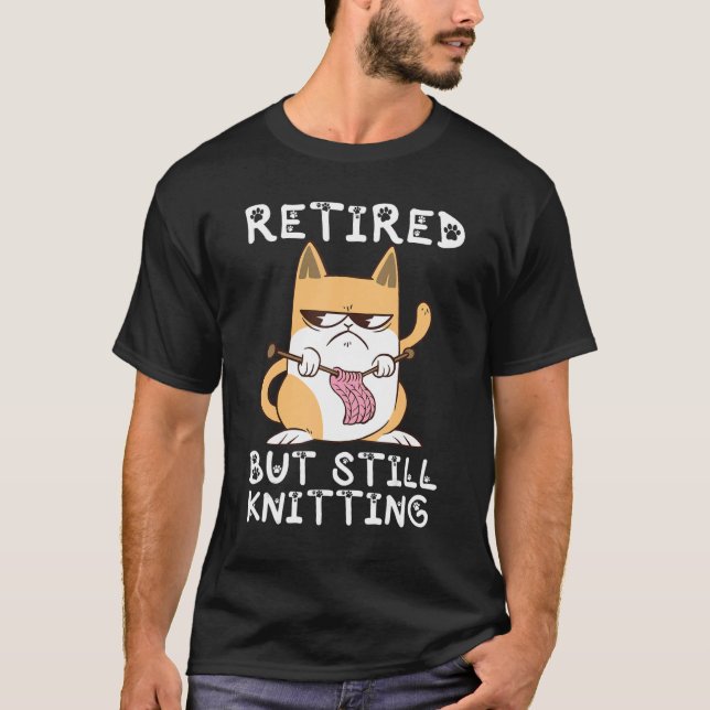 Retirement Women Crocheting Crocheter Hook Knittin T-Shirt (Vorderseite)