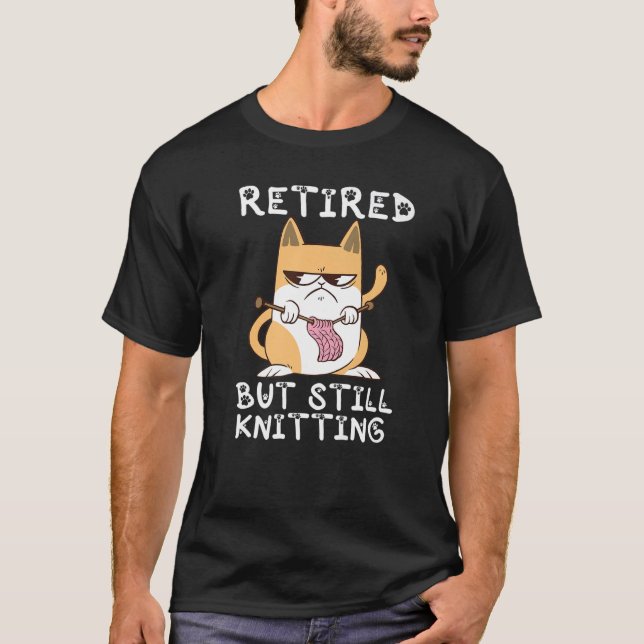 Retirement Women Crocheting Crocheter Hook Knittin T-Shirt (Vorderseite)