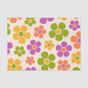 Reto 1960er Style Mid Mod Floral Pattern Seidenpapier