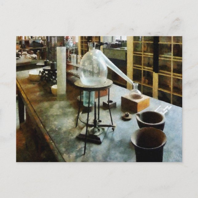 Retort im Chem-Labrador Postkarte (Vorderseite)