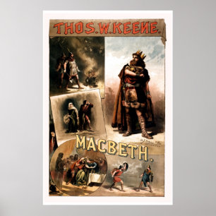 retouched Vintager Shakespeare Macbeth Poster