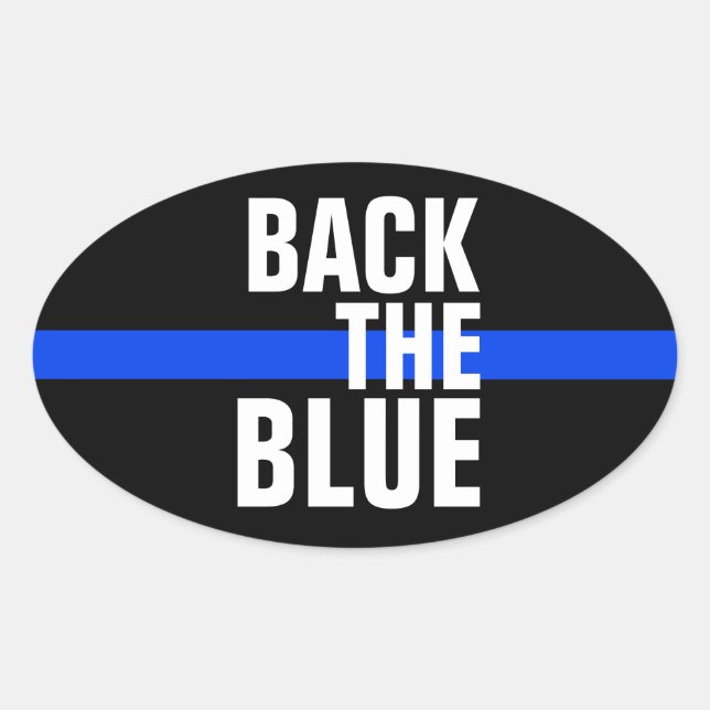 RETOUR À LA BLEUE SOUTIEN POLICE BUMPER STICKER (Devant)