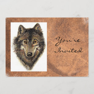 Retour à la nature, loup, Invitation d'anniversair