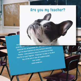 Retour à l'école Boston Terrier Cartes de bienvenu