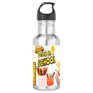 Retour À L'École Bouteille D'Eau Inoxydable Avec