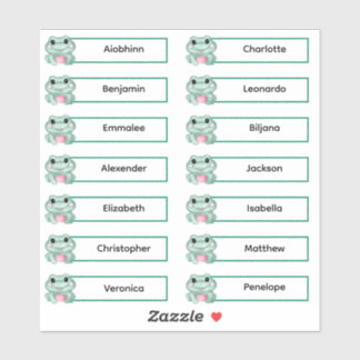 Retour à l'école - Cute Frogs Stickers Multiple Na