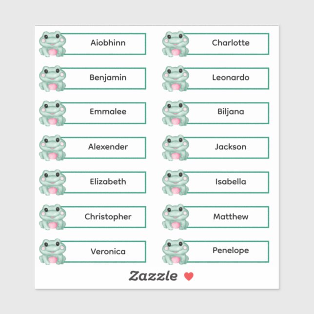 Retour à l'école - Cute Frogs Stickers Multiple Na (Feuille)