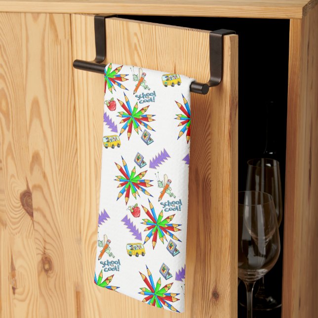 Retour à l'école est Cool Cuisine Serviette main (Pliage en tiers)