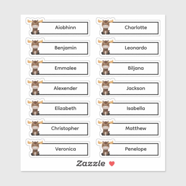 Retour à l'école - mignonne orignal Stickers de pl (Feuille)