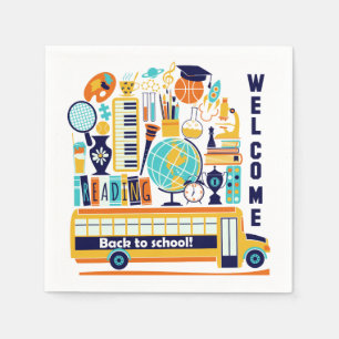 Retour à l'école serviettes en papier
