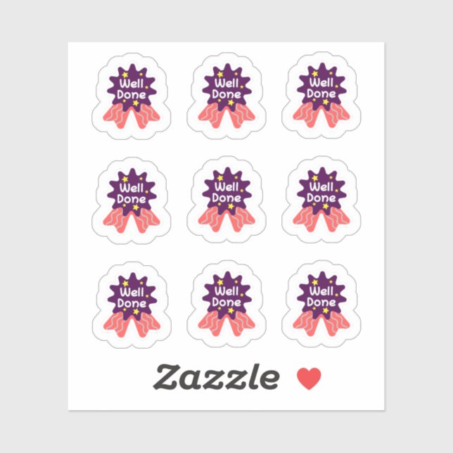 Retour à l'école Stickers "Bien fait" (Feuille)