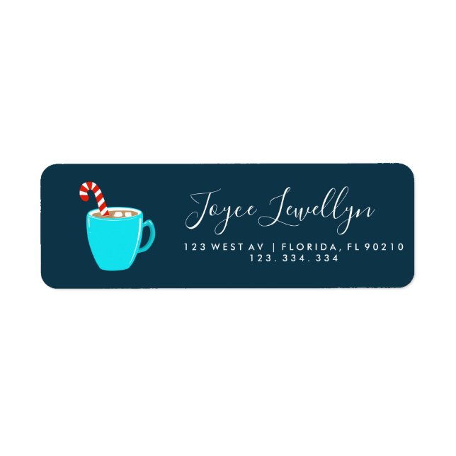 retour adresse étiquette Cartes de Noël cacao chau (Devant)