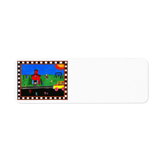 Retour Au Étiquette de adresse De L'École (Devant)