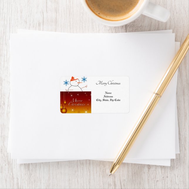 Retour de Noël/ Étiquette de adresse de livraison (En situation)