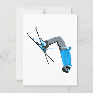 Retournement   Carte postale de skieur en salto ar