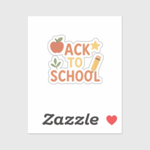 Retourner à l'école Sticker Vinyl Personnalisé