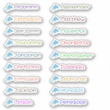 Retourner à l'école Stickers de noms multiples per