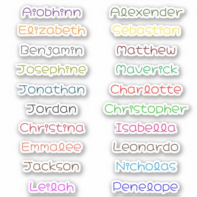 Retourner à l'école Stickers de noms multiples per (Devant)