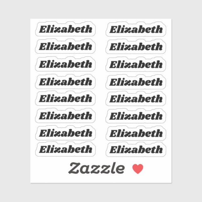 Retourner à l'école Stickers de noms multiples per (Feuille)