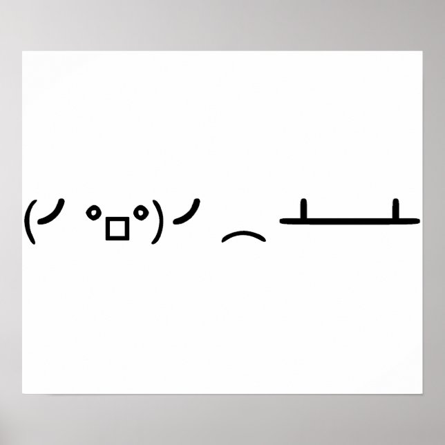 Retourner le tableau Ascii Emoticon (Devant)