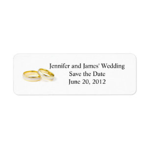Retourner les étiquettes d'adresse Mariage Clipart