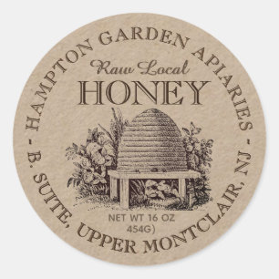 Retournez Votre Nom Ici Apiary Miel Jar Étiquette