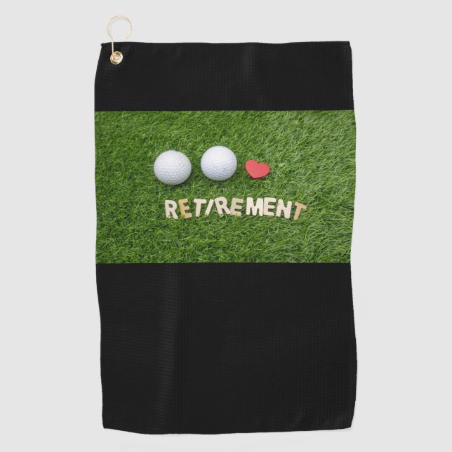 Retraite avec une balle de golf sur une serviette  (Devant)