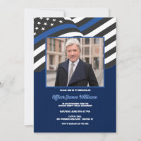 Retraite de la police Photo Party Invitation