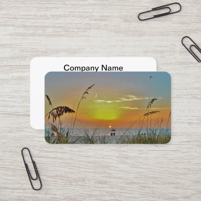 Retraite du coucher du soleil 11 Cartes de visite  (Devant/Arrière en situation)