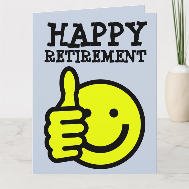 RETRAITE HEUREUX VISAGE SOURIRE Carte de voeux (Devant)