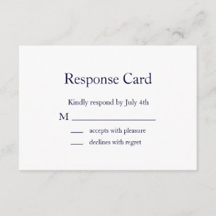 Retraite Monogramme moderne RSVP (marine)