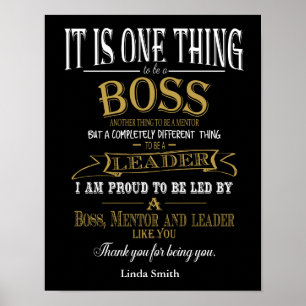 Retraite personnalisée Boss Day Poster imprimé