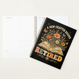 Retraité Un Nouveau Chapitre Commence Livre Floral