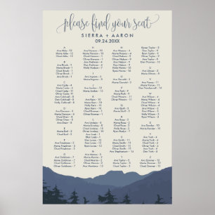 Retraite vers le tableau de sièges Alphabet des mo