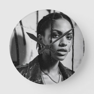 Retratos callejeros NY90 Runde Wanduhr