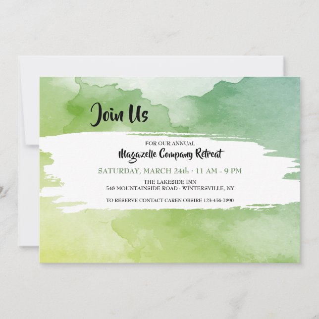 Retreat Corporate Invasion Einladung (Vorderseite)