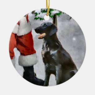 Retriever à couche plate Cadeaux de Noël Ornement