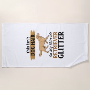 Retriever Glitter Lustiger Hunde Liebhaber Vintage Strandtuch