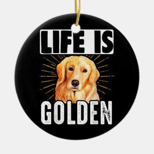 Retriever Hunde Leben ist Golden Mama Vater Keramik Ornament